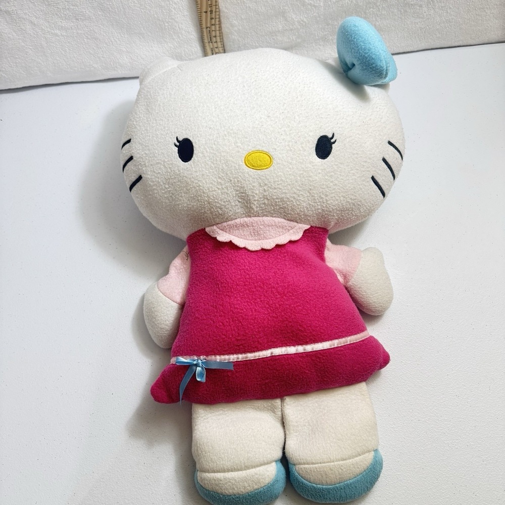 Sanrio Hello Kitty Plush Stuffed Toy Pink Dress 21" Oldstock